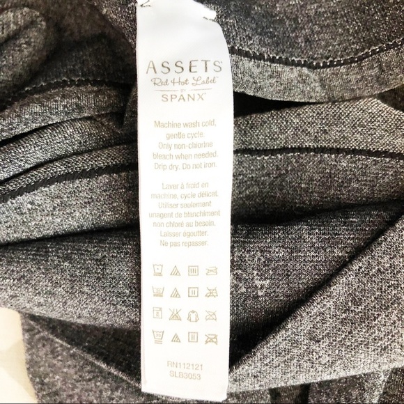 Assets by Spanx Heather Gray Leggings Space-dye Pants Pull On - Picture 7 of 8